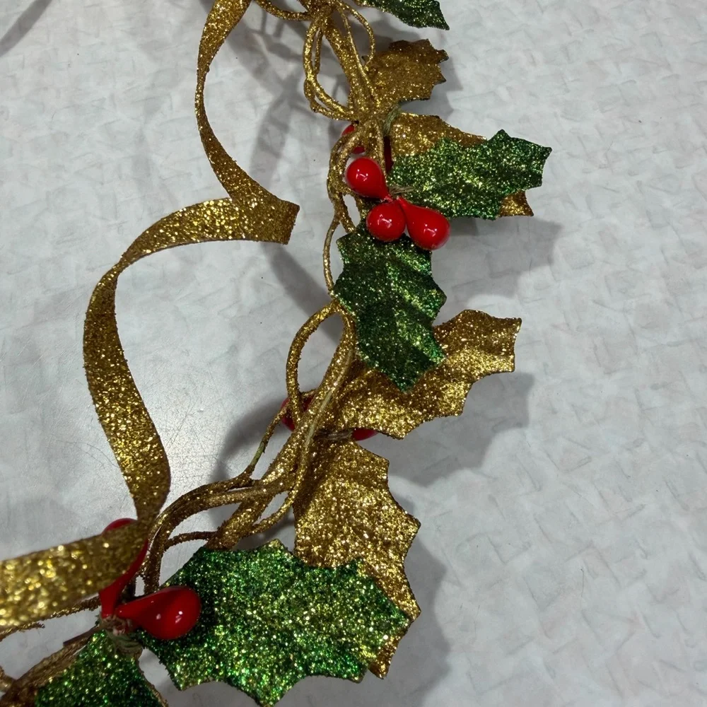 Christmas Wreath metal 10” 2 sided